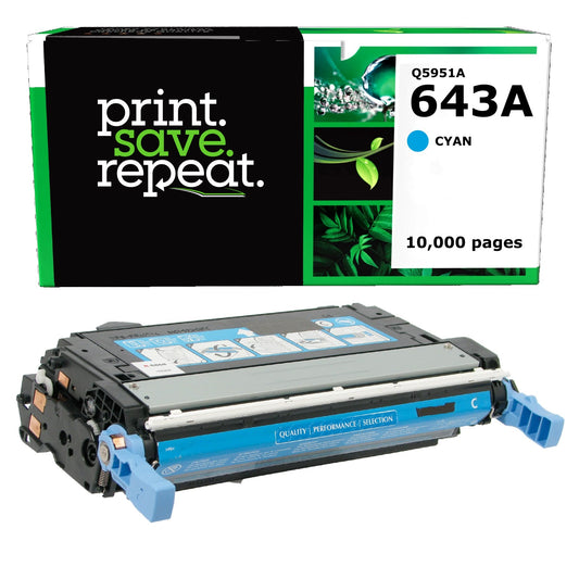 HP 643A Cyan Remanufactured Toner Cartridge [10,000 Pages]