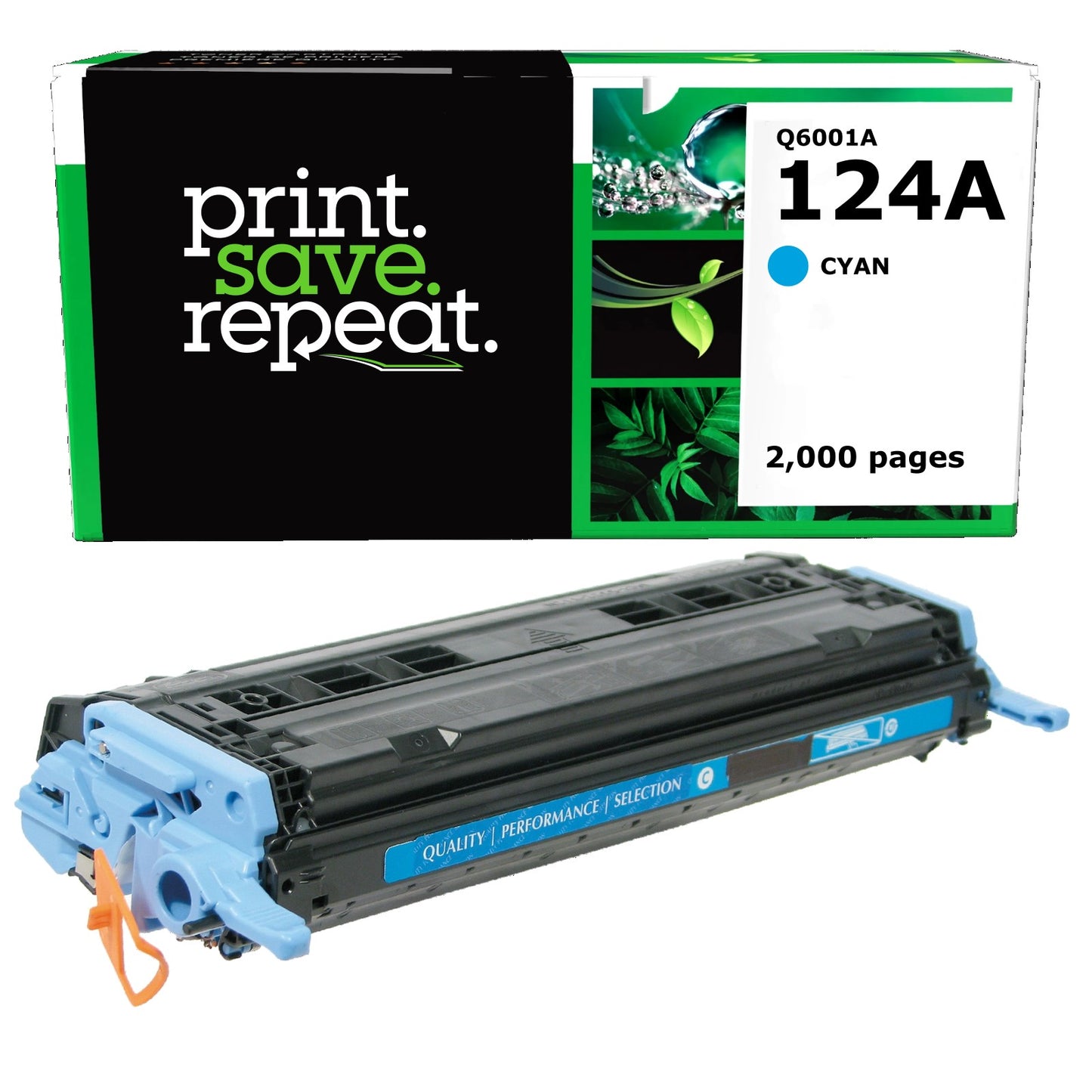 HP 124A Cyan Remanufactured Toner Cartridge [2,000 Pages]