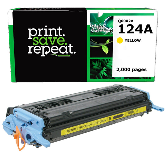 HP 124A Yellow Remanufactured Toner Cartridge [2,000 Pages]