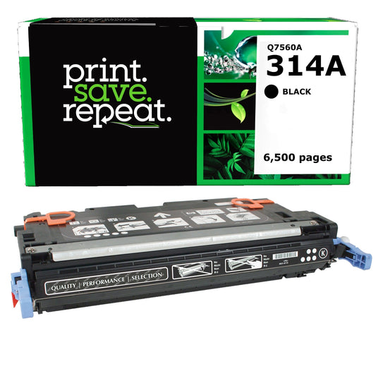 HP 314A Black Remanufactured Toner Cartridge [6,500 Pages]