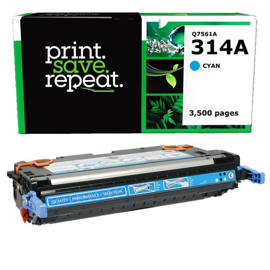 HP 314A Cyan Remanufactured Toner Cartridge [3,500 Pages]