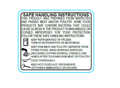 1.5" x 1.78" Safe Handling Instructions | 2,000 Roll | 10 Pack