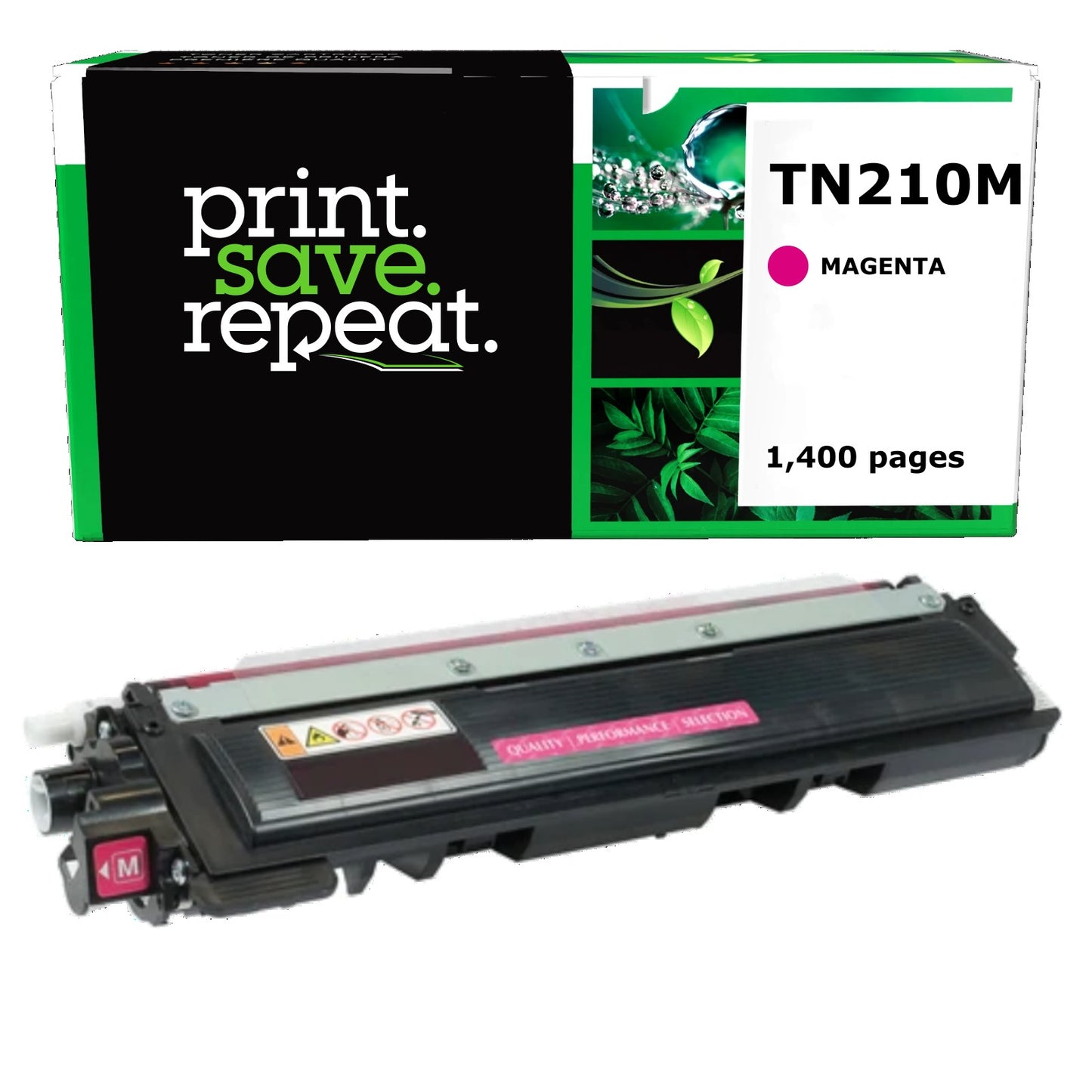 Brother TN210M Magenta Remanufactured Toner Cartridge [1,400 Pages]