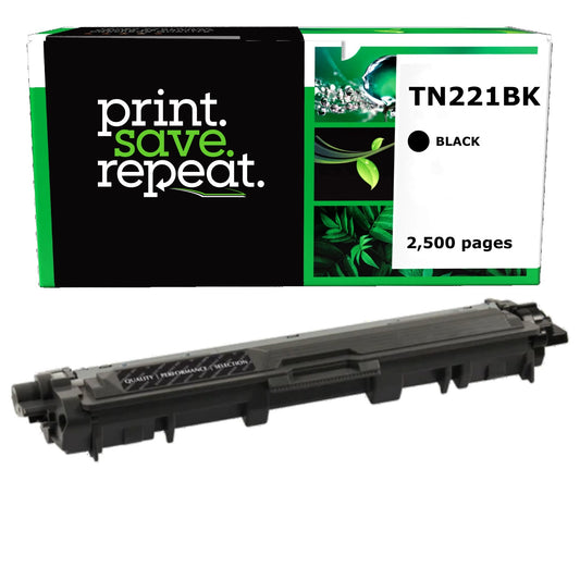 Brother TN221BK Black Remanufactured Toner Cartridge [2,500 Pages]
