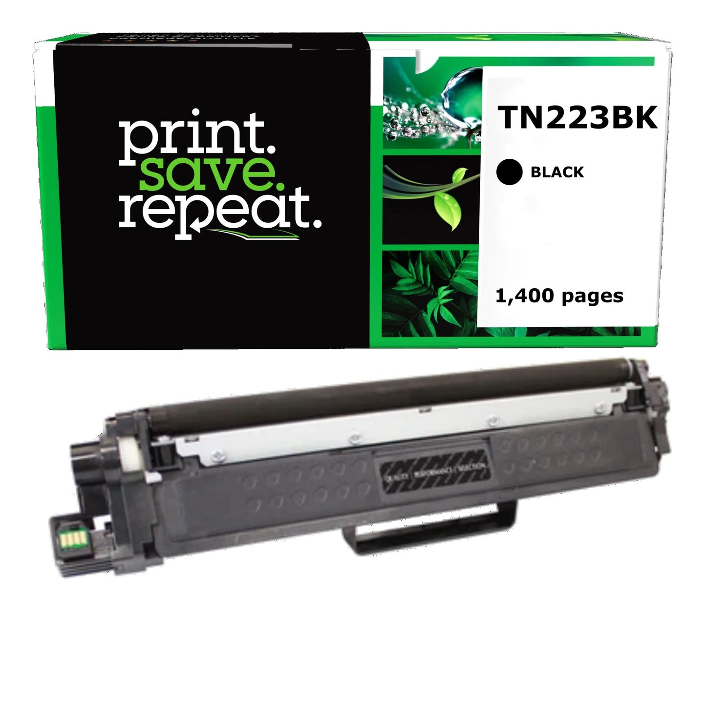 Brother TN223BK Black Remanufactured Toner Cartridge [1,400 Pages]