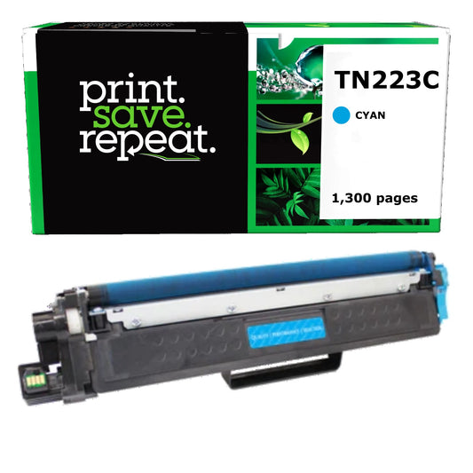 Brother TN223C Cyan Remanufactured Toner Cartridge [1,300 Pages]