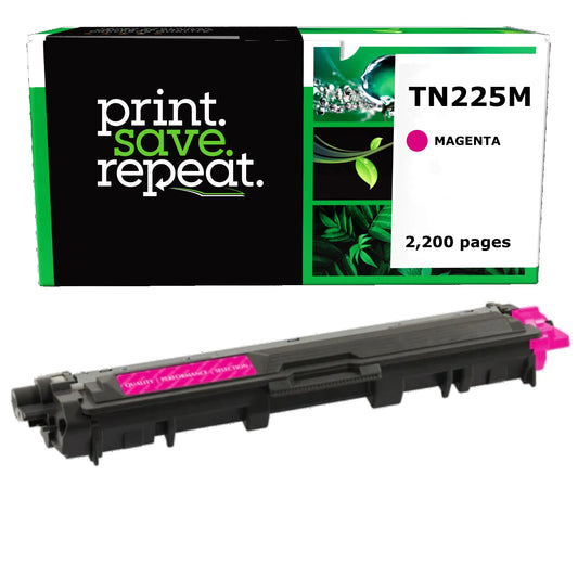 Brother TN225M Magenta High Yield Remanufactured Toner Cartridge [2,200 Pages]