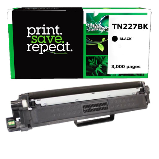 Brother TN227BK Black High Yield Remanufactured Toner Cartridge [3,000 Pages]