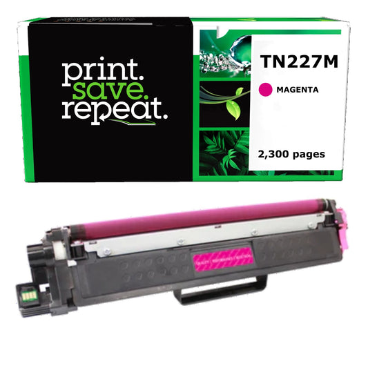 Brother TN227M Magenta High Yield Remanufactured Toner Cartridge [2,300 Pages]