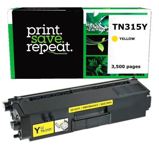 Brother TN-315Y Yellow High Yield Remanufactured Toner Cartridge [3,500 Pages]