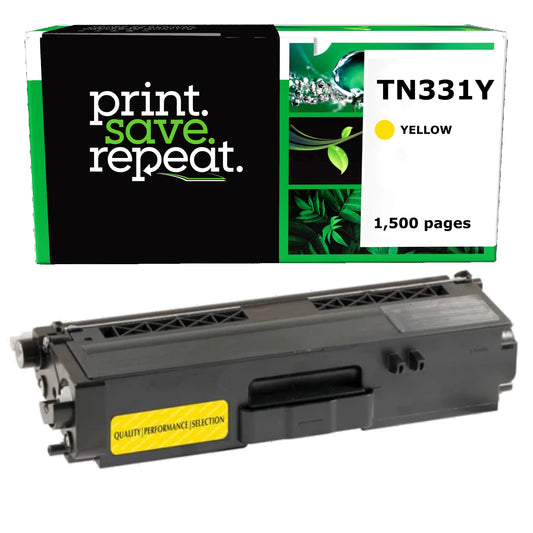 Brother TN331Y Yellow Remanufactured Toner Cartridge [1,500 Pages]