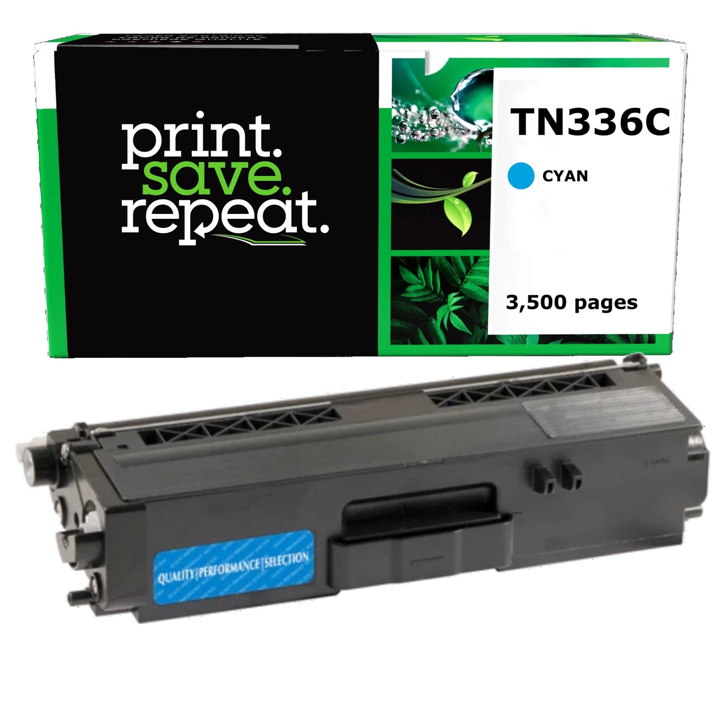 Brother TN336C Cyan High Yield Remanufactured Toner Cartridge [3,500 Pages]