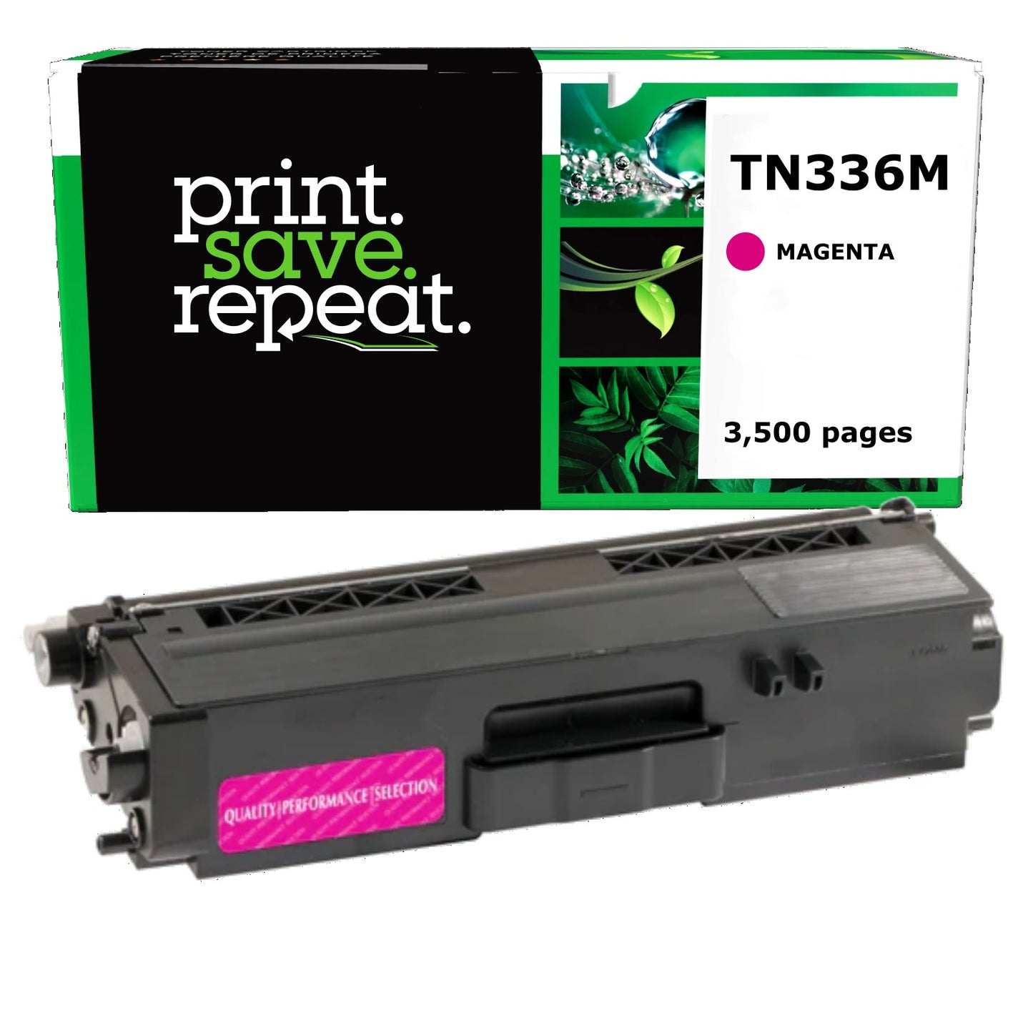 Brother TN336M Magenta High Yield Remanufactured Toner Cartridge [3,500 Pages]