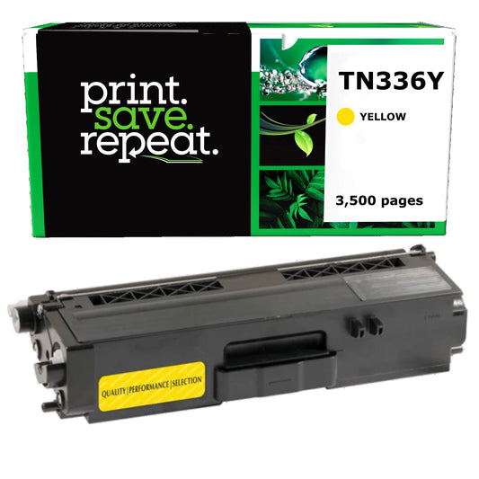 Brother TN336Y Yellow High Yield Remanufactured Toner Cartridge [3,500 Pages]