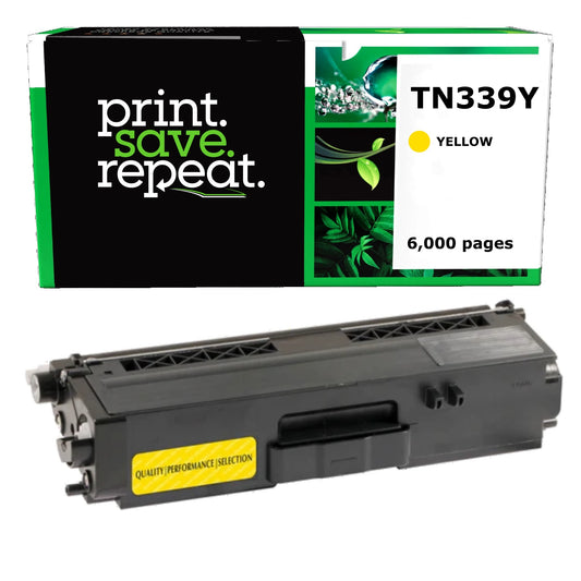 Brother TN-339Y Yellow Super High Yield Remanufactured Toner Cartridge [6,000 Pages]