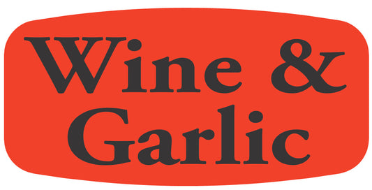 Wine & Garlic Label | Roll of 1,000