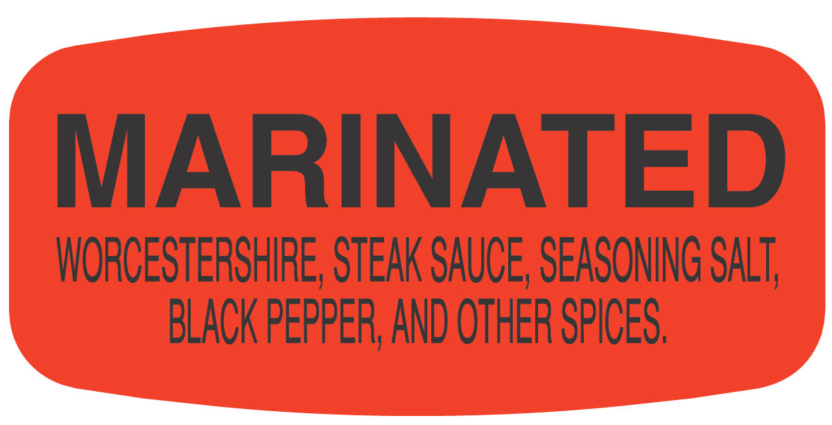 Marinated w/ing Label | Roll of 1,000
