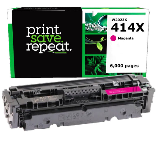 HP 414X Magenta High Yield Remanufactured Toner Cartridge [6,000 Pages] - New Smart Chip