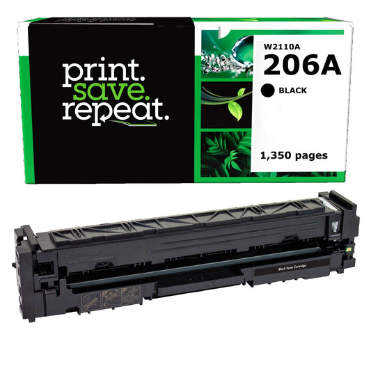HP 206A Black Remanufactured Toner Cartridge [1,350 Pages] - New Smart Chip