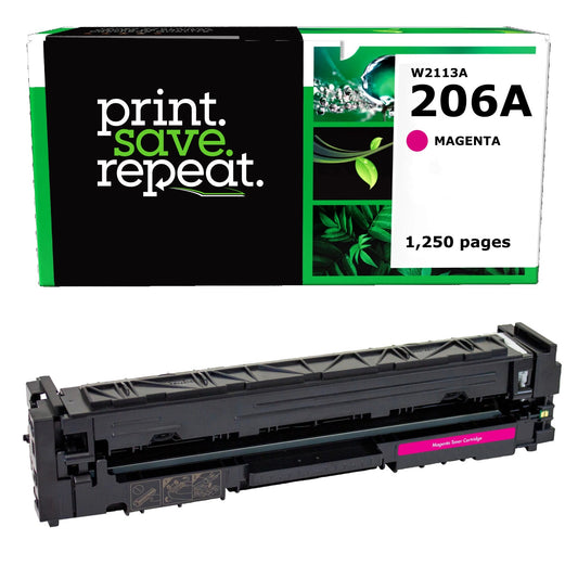 HP 206A Magenta Remanufactured Toner Cartridge [1,250 Pages] - Reused OEM Chip