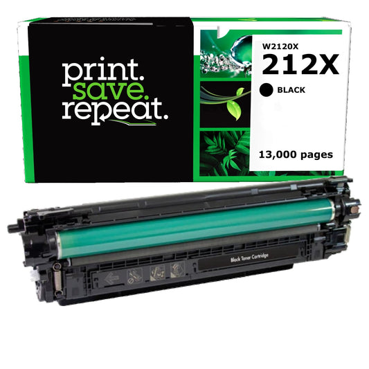 HP 212X Black High Yield Remanufactured Toner Cartridge [13,000 Pages] - Reused OEM Chip