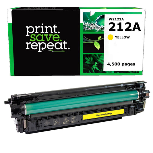 HP 212A Yellow Remanufactured Toner Cartridge [4,500 Pages] - New Smart Chip