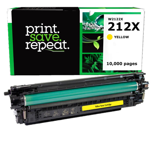 HP 212X Yellow High Yield Remanufactured Toner Cartridge [10,000 Pages] - New Smart Chip