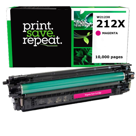 HP 212X Magenta High Yield Remanufactured Toner Cartridge [10,000 Pages] - New Smart Chip