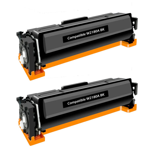 HP 218A Black High Yield Compatible Toner Cartridge - 2 Pack - [1,300 Pages]
