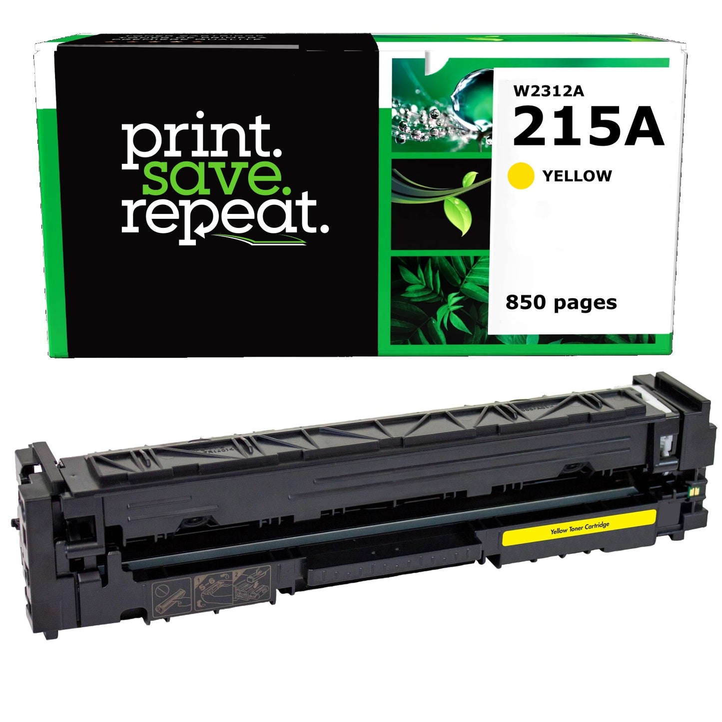 HP 215A Yellow Remanufactured Toner Cartridge [850 Pages] - Reused OEM Chip