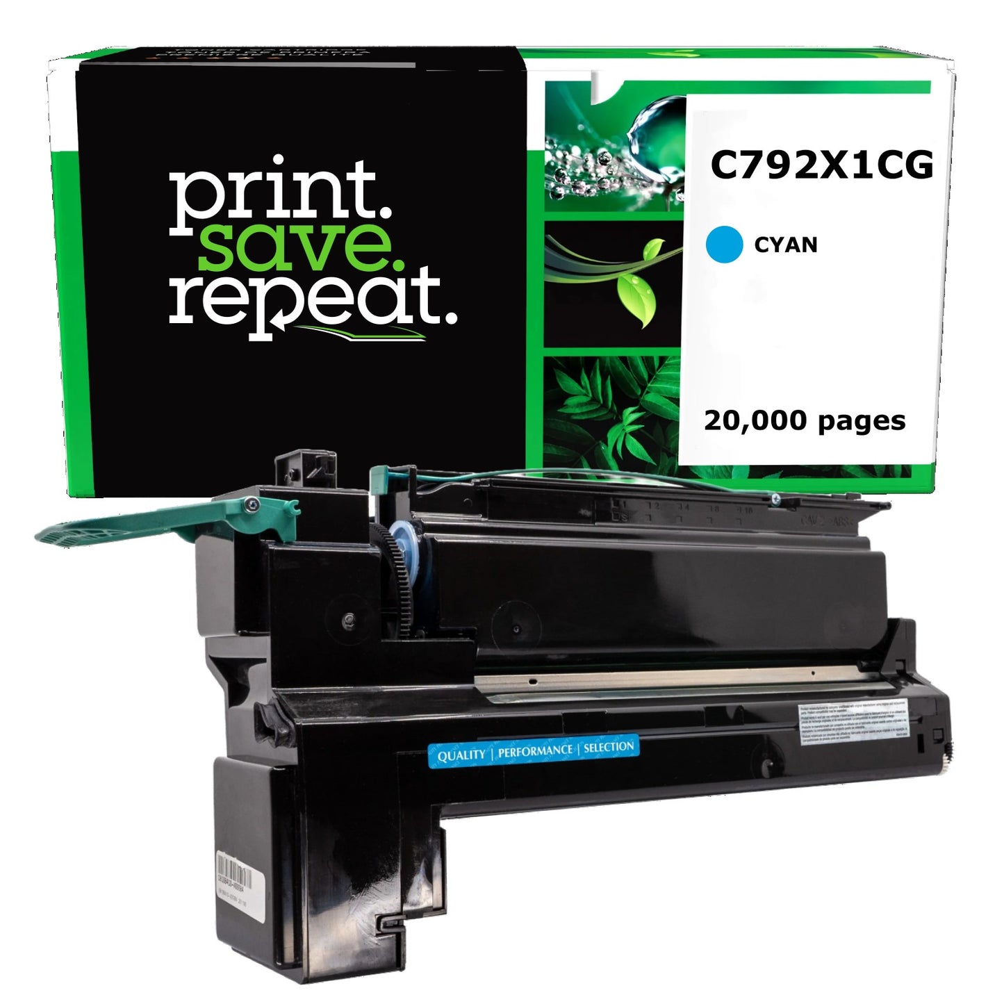 Lexmark X792X1CG, X792X2CG Cyan Extra High Yield Remanufactured Toner Cartridge [20,000 Pages]