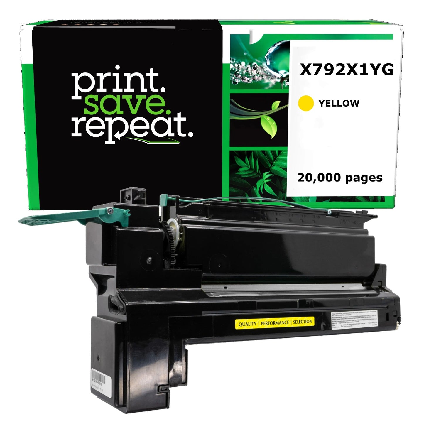 Lexmark X792X1YG, X792X2YG Yellow Extra High Yield Remanufactured Toner Cartridge [20,000 Pages]