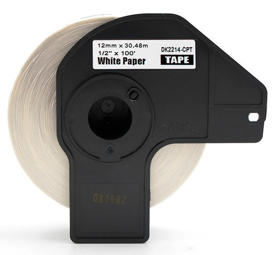 0.47" x 100' (12mm x 30.4m) Brother DK Continuous Labels (DK-2214)
