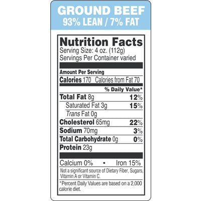 Beef Label Example