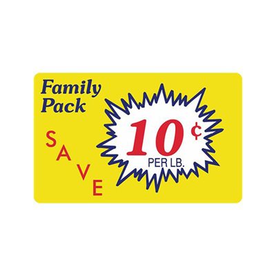 Family Pack Burst - Save 10c Label | Roll of 500 — PrintSaveRepeat.com