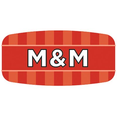 Mini - M&M Label  Roll of 1,000 —
