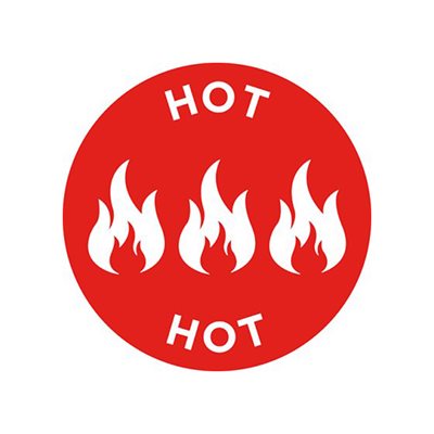 Hot (icon) Label