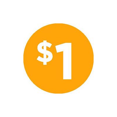 $1 (icon) Label