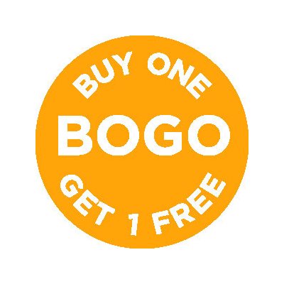 BOGO - Buy One Get 1 Free (icon) Label