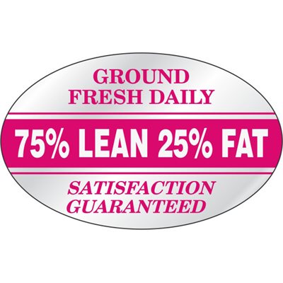 75% Lean 25% Fat-Ground Fresh Label