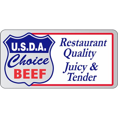 USDA Choice Beef Restaurant Label