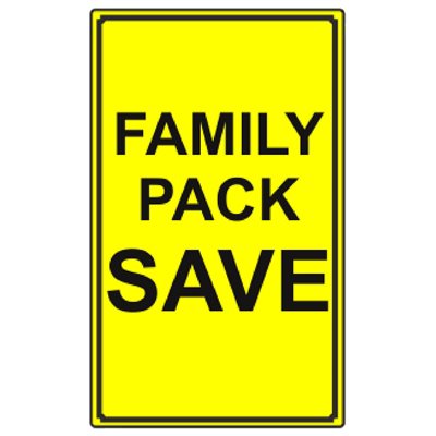 Family Pack / Save Label