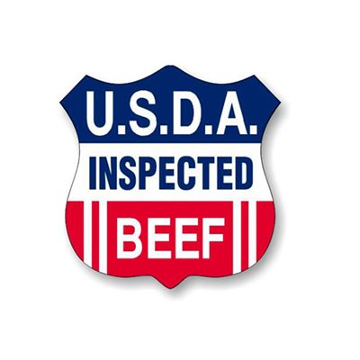 USDA Inspected Beef Shield Label
