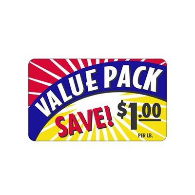 Value Pack / Save $1.00 Label