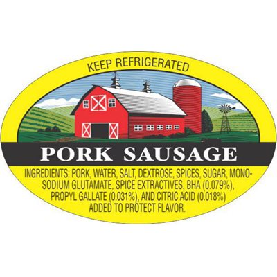 Pork Sausage (w/ Witt's ingr) Label