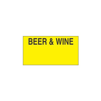 Monarch 1110 Series Beer and Wine Label