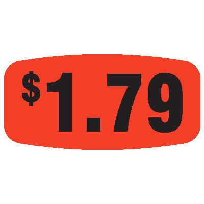 $1.79 Label