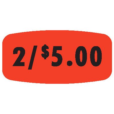 2 / $5.00 Label