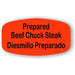 PrepaRed Beef Chuck Steak / Diesmillo Preparado Label
