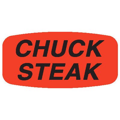 Chuck Steak Label